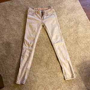 Rock revival cream colored jeans, sz 27 Anett skinny